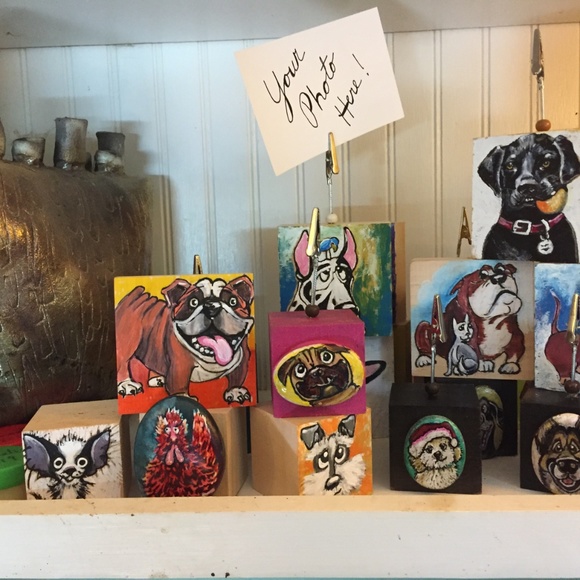 Photo Clip holder handmade BORDER COLLIE - Picture 4 of 5